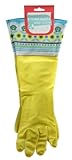 丸和 ゴム手袋 キッチングローブ イエローグリーンフラワー