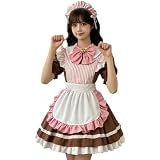[AOTYP] メイド服 メイドコスプレ コンカフェ 猫爪 ネコ娘 可愛い ショート丈 メイドコスチューム ハロウィン仮装 メンズ 妹系メイド 大きいリボン セット 一式 こすぷれ イベント パーティー 大人 女装 大きいサイズ ハロウィン 学園祭 撮影 オタクダンス ブラウン 4XL