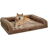 EMME 強防水 犬用ベッド 丈夫 ペットベッド 洗える オックスフォード 犬 ソファーベッド 小型犬 中型犬対応 ペットクッション 高反発 抗菌防臭 ペットソファー 枕付き あごのせ 猫 犬 室内用 寝床 高齢犬 子犬 介護用 ペット用ベッド 掃除しやすい 洗濯不要 丈夫 滑り止め 取り外せるカバー92x71x24cm スモーキーグレー Lサイズ