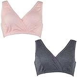 アビックス マミールナ マタニティハーフトップ2枚セット LL ピンク&チャコール フライス 660402