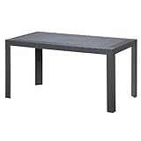不二貿易 ガーデン ステラテーブル プラスチック 80cm×140cm ブラック 11238