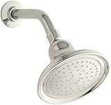 KOHLER K-10391-AK-SN Devonshire 2.5 GPM Single-Function Wall-Mount Showerhead with Katalyst Spray, V