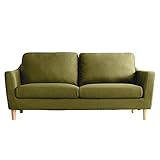 エア・リゾーム ソファー 2人掛け おしゃれ ローソファー ポケットコイル 2.5Pデザインソファ LAURU（ラウル） グリーン（布）