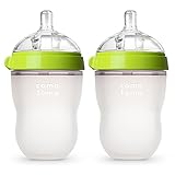Comotomo Baby Bottle, Green, 8 Ounce, 2-Count by Comotomo　哺乳瓶　２本セット　250ml [並行輸入品]