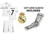 jerzeheroレアルマドリードRonaldo # 7 Youth Kids Soccer Jersey 3で1ギフトセット& # x2713 ; Soccer Jersey & # x2713 ;