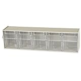 Akro-Mils 06705 TiltView Horizontal Plastic Storage System with Five Tilt Out Bins , 23-5/8-Inch Wid