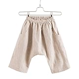 Marc janie赤ちゃん幼児用男の子'リネンソリッドハーレム5パンツ カラー: ベージュ
