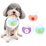 ZUNEA ペット 犬用 バンダナ よだれかけ 小型犬 中型犬 かわいい お食事エプロン 涎掛けデザイン 柔らかく 犬 猫用 よだれカバー アクセサリー 調節可能 誕生日 バースデー 飾り付け お散歩 お出かけ 3枚セット S