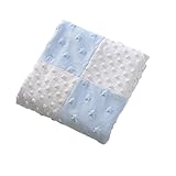 Setaria Viridis　ベビーブランケット　新生児おくるみ　赤ちゃん絨毯　柔らかい　子供　布団　夏用　75＊100ｃｍ (ブルー)