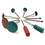JINTONG ゴム砥石 2.35mmシャンク コーン ヘッド セラミック 研磨 マウント10個入り