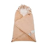 エルフ ベビー(Fairy Baby)ベビーおくるみ フード付き 秋冬防寒 出かける用 出産祝い 80*80cm (イエロー)