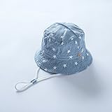 MORGEN SKY モルゲンスカイ 紫外線対策 ベビーUVcut帽子 キッズハット 綿クロッシェデニム色 子供向けキャップ チューリップハット 型番1537 (M（頭周り：50cm）, ライトブルー