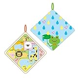 ループタオル ハンドタオル タオル子供ハンカチ ループ付き タオル 抗菌防臭加工 2枚組 fo-500h 男の子セットNo.02