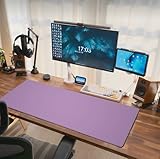 パープルマウスパッド 拡張 Lサイズ ゲーム用マウスパッド XL ビッグロング オーバーサイズ デスクマット ステッチエッジ 31.5 X 11.8インチ ホームオフィス用