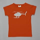 オーガニックコットン 半袖Tシャツ ヘリコプター (6-12ヶ月(70～80))