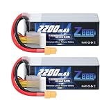 ゼエエ Zeee 6S リポバッテリー 22.2V 120C 2200mAh XT60プラグ付き 2パック ラジコン製品バッテリー 大容量バッテリー 無人機用 RCトラック用 RCボート用 RCカー用など
