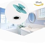 2pcs buorsaクリエイティブシリコンTub Drain Stopper / Strainer /ヘアキャッチャー、2 in 1 Stop &フィルタ(グリーン&ホワイト)