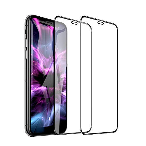 【2枚セット】Maxtango iPhone XR ガラスフイルム アイフォンXR 強化ガラス【日本製素材旭硝子製】 9Dラウンドエッジ加工/業界最高硬度9H/高透過率/3D Touch対応/自動吸着/気泡ゼロ ガラスフィルム 全面保護 液晶保護フイルム 全面フイルムカバー 6.1インチ対応 ブラック(黒)