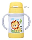 ハンドルリトルライオンの真空断熱ステンレス鋼シッピーカップ、9オンス