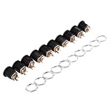 Lovoski 10個セット　5.5×2.1mm　 DC　電源　ジャックソケット　メス　パネル　マウント　コネクタ