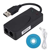 外付けUSB2.0 FAX MODEMファックスモデムFiSound【アナログ回線対応 FAX/DATAモデムIN/OUT端子付き】56K V.92 V.90 CX93010 win7RJ11 2つジャック