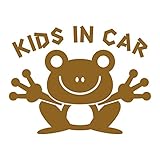 imoninn KIDS in car ステッカー　【パッケージ版】　No.22　カエルさん　（ゴールドメタリック）