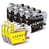 LC411 brother用互換インクカートリッジブラザー用LC411BKブラック4本 LC411Yイエロー3本 合計7本 対応機種：DCP-J526N/J528N/J914N/J915N/J926N-W/J926N-W/B /J928N-B/J1800N/ MFC-J904N/J905N/J739DN/DWN /J939DN/DWN