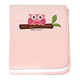 CafePress – Daddy 's Little GirlピンクOwl Baby Blanket – スーパーソフトベビー毛布、新生児おくるみ ピンク 06512950146832E