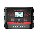 SODIAL 12V 24V 30Aソーラーコントローラ、バックライト付き　LCD機能デュアルUSB 5VDC出力ソーラーパネルバッテリ充電レギュレータ