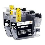 LC411BK 2本 Brother用 互換インク 互換品 個包装 純正品併用 LC411 大容量 残量表示機能付 ICチップ対応 DCP-J928N-W/B DCP-J528N MFC-J905N DCP-J915N DCP-J926N-W J926N-B MFC-J939DN J939-DWN MFC-J739DN/DWN MFC-J904N DCP-J1800N DCP-J526N