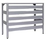 アルミ製 エアコン 室外機カバー ルーバータイプ　 エアコンカバー　シルバーグレー