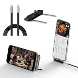 Jinmoioy スタンド一体型 充電ケーブル 充電ケーブル 240W急速充電 Type-C to Type-C スマホスタンド 折りたたみ式 360度回転 横向き データ転送 T字型 充電コード オフィス デスク ゲーム 旅行用 (ブラック 1M) [並行輸入品]