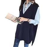 [Guooryvner] グオーリーブナー ニットベスト レディース セーターベスト 春 秋 冬 ニット 大きいサイズ vネック ゆったり セーター オフィス ベスト 春服 ロング オーバーサイズ 薄手 ノースリーブ おしゃれ トップス カジュアル 通勤