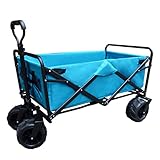 屋外トロリー、折り畳み式旅行屋外キャンプトロリー、屋外庭園重い休日トロリー、80Kg (色 : Sky blue, サイズ さいず : 100 * 50 * 55)