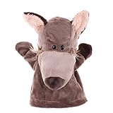 Fenteer ハンドフィンガーパペット　動物　知育　教育玩具　ぬいぐるみ　おもちゃ　手指人形　全11色 - オオカミ