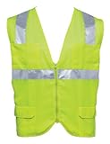 Liberty HiVizGard Polyester Mesh Class 2 Surveyors Vest with 2 Wide Silver Reflective Stripes and Mu