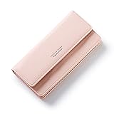 レディース 長財布 財布 ラウンドファスナー 大容量 5色 PU+ポリエステル (ピンク)