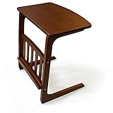 サイドテーブル　マガジンラック付　ワイドタイプ　ブラウン