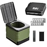 SRELIRLY 【簡易トイレ 防災グッズ 防災士が監修】災害用 多用途トイレ（椅子/踏み台/ゴミ箱） 折りたたみ式 携帯便利 地震・断水・介護・アウトドア対応(ホワイト)