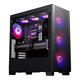 Phanteks XT Pro Ultra ミッドタワー ゲーミングシャーシ 4X M25-140ファン付き 高風量メッシュ 強化ガラス窓 USB-C 3.2 Gen2 (ブラック)