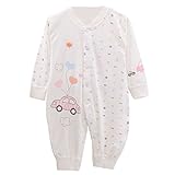 ボディースーツ カバーオール ベビー服 子供用 綿 かわいい 肌触りいい 快適 柔らか 出産祝い 車 ピンク 66cm