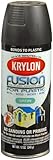 Krylon K02421007 Fusion for Plastic Spray Paint Satin Black [並行輸入品]