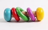 creationtop Montessori Wooden Rattle Teether Early Learningおもちゃ