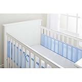 BreathableBaby Two Sided Liner Cot Mesh (Blue Mist) by BreathableBaby