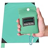 Odoland 防水防砂 レジャーシート 110x160cm テントシート 一体収納袋付き 速乾 軽量 コンパクト 折りたたみ グランドシー