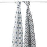 aden+anais（エイデンアンドアネイ） swaddle クラシック・スワドル おくるみ 2枚セット prince charming【4022】