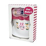 【Yummy!】「おでかけもぐもぐセット(おでかけ離乳食食器＆ベビーエプロン)」【IT】うさぎ(#9806179) YUB-1500 ベビー用 離乳食 ベビー食器 日本製