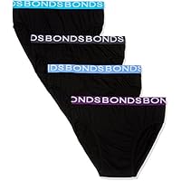 Bonds Men's Underwear Cotton Hipster Brief (4 Pack)