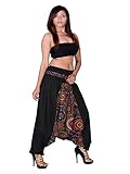 Cotton Plain And Print Afghani Trouser