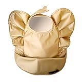 Elodie Details エロディーディテール お食事エプロン スタイ 食事 防水 ビブ よだれかけ 3ヶ月〜2歳半 (Golden Wings)